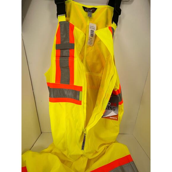 Construction Overall Pant- Men 3XL - NWT-Work King Safety Bib -High Visibility - Picture 8 of 9